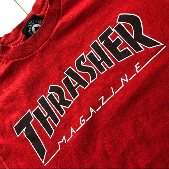 Vintage Thrasher Magazine Red T-Shirt - Picture 4 of 8